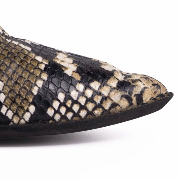 Everlane The Boss Boot Python Snakeskin Embossed Pointed Toe Boots Women's 8 - Picture 13 of 13